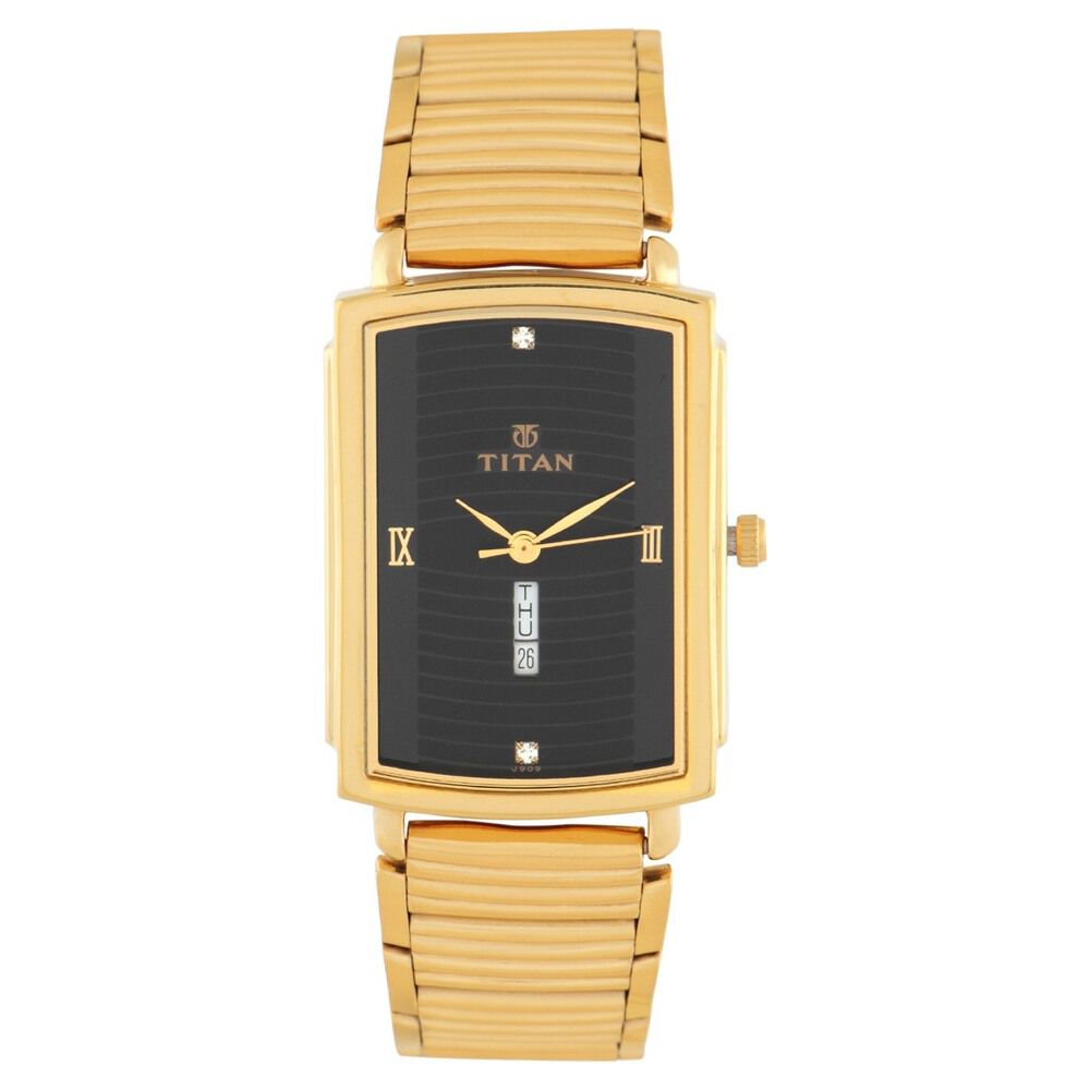Titan Quartz Analog With Day And Date Black Dial Watch For Men NE1459Y titan-quartz-analog-with-day-and-date-black-dial-watch-for-men-ne1459y