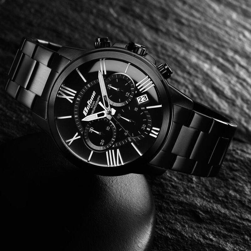 Titan Octane Classic Sporty Black Dial Chronograph Stainless Steel
