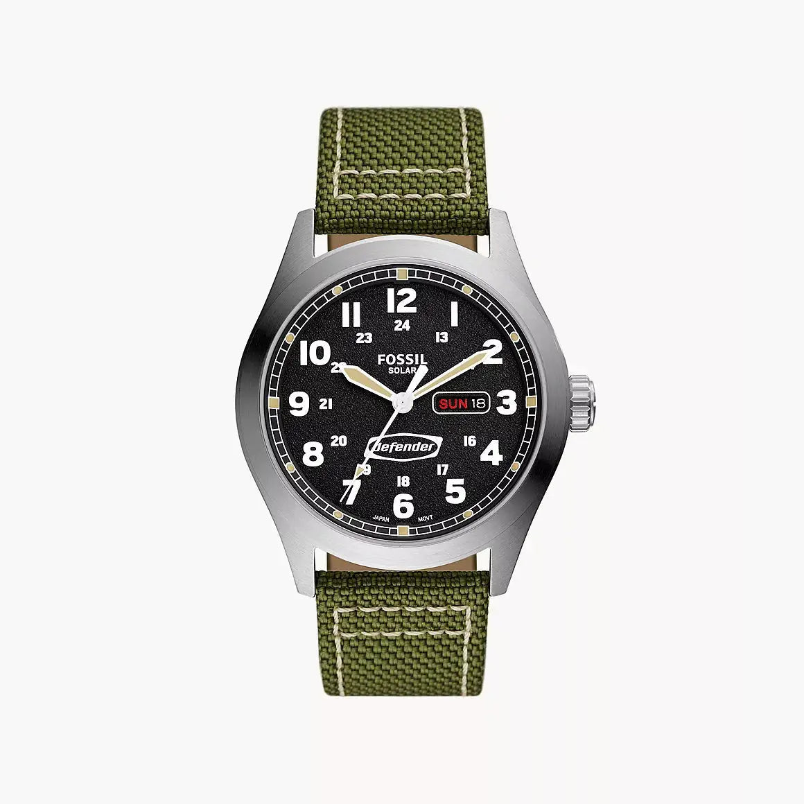 Fossil Defender Solar-Powered Olive Nylon Watch – The Watch Factory ®