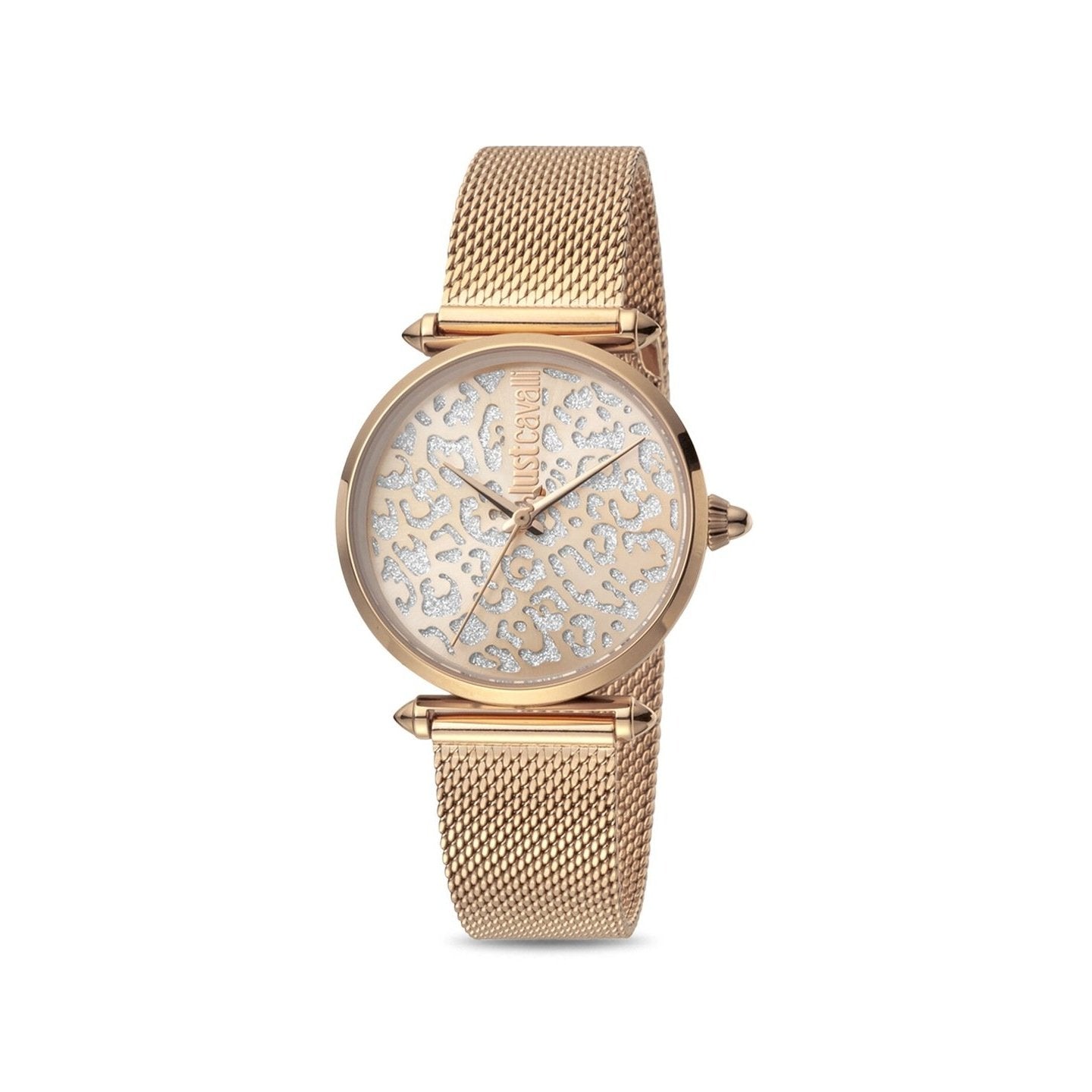Just Cavalli Solo Black Dial Gold Steel Strap Watch for Women - JC1L167M0035