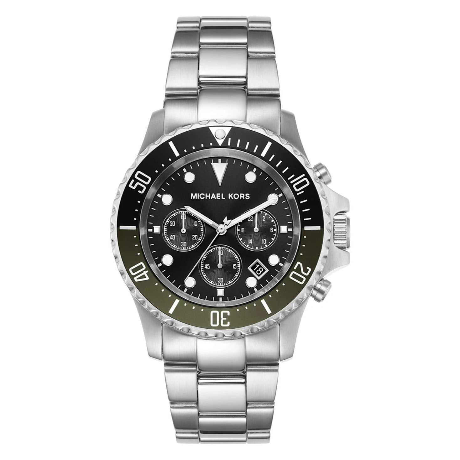 マイケル(6/9 23:59まで) Michael Kors Men's MK8245 Bradshaw Silver Watch : Michael