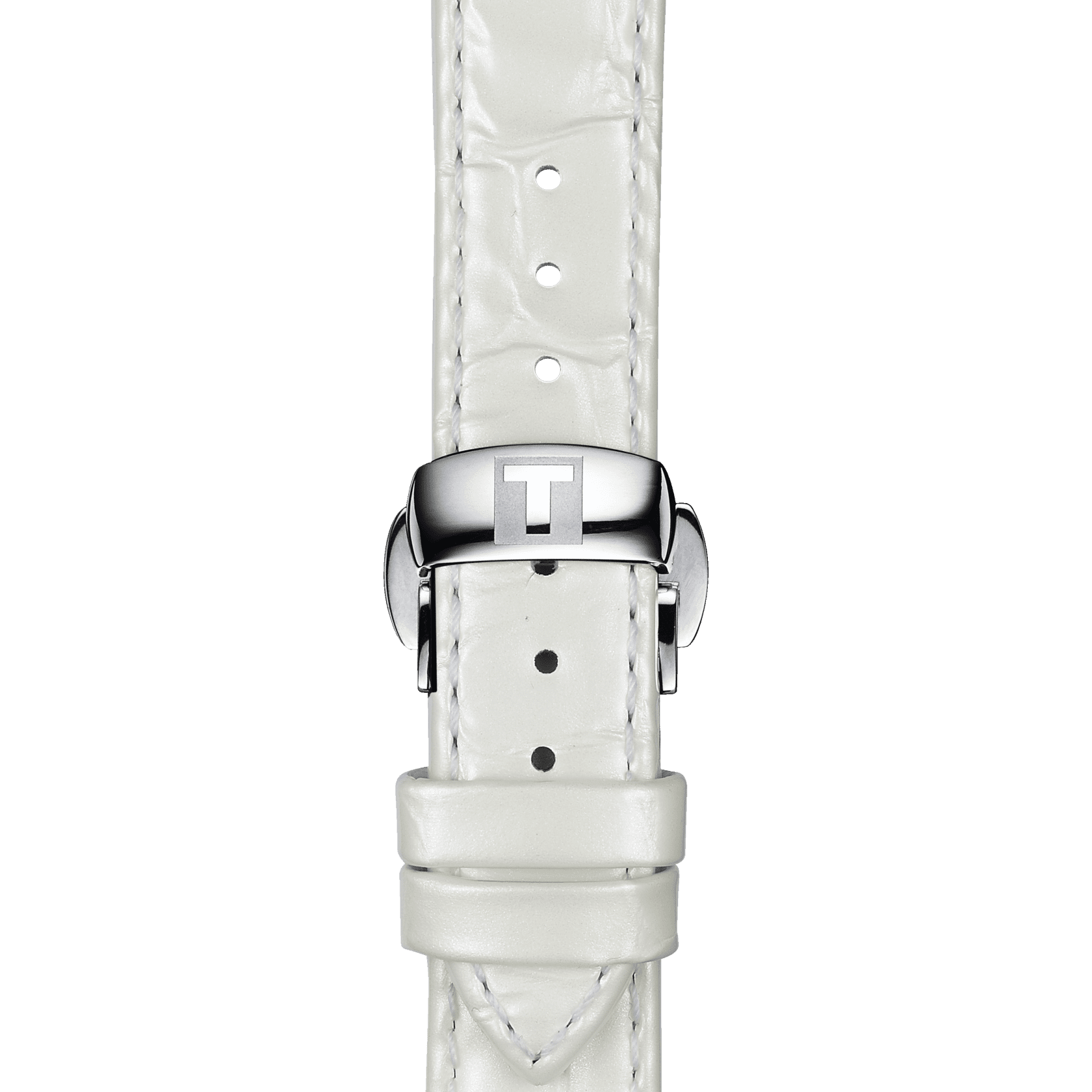 Tissot Official White Leather Strap Lugs 16 Mm