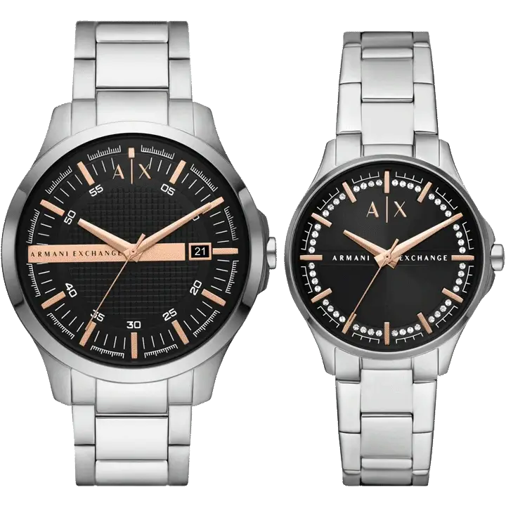 Armani exchange couple outlet watch