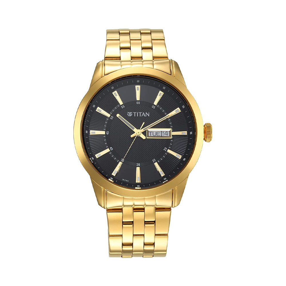 Titan wrist watch golden colour new arrivals