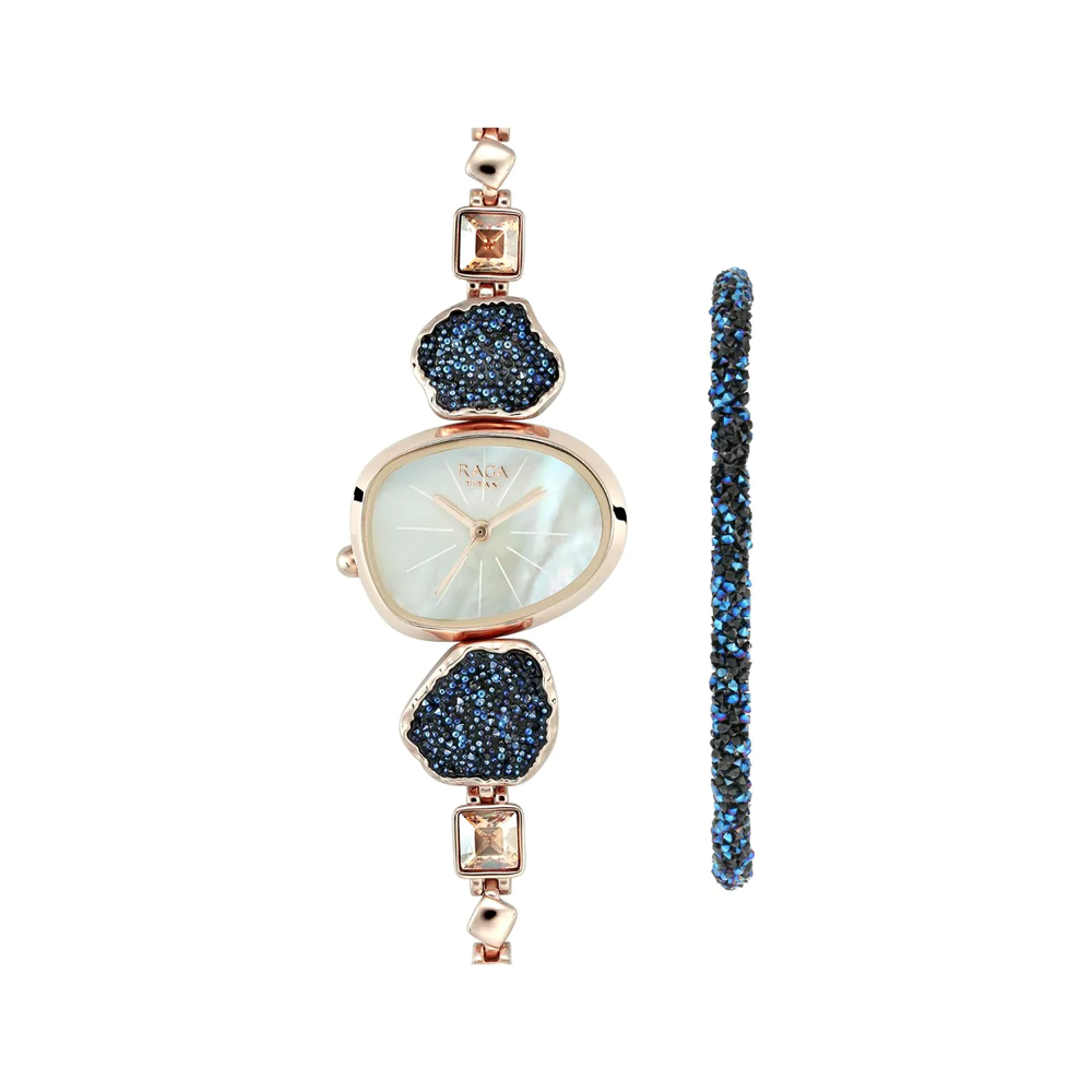TITAN Womens Raga Mother Of Metallic Analogue Watch 95093WM01