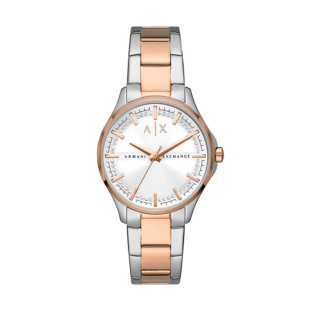 Armani Exchange Lady Hampton Quartz White Dial Two tone Ladies