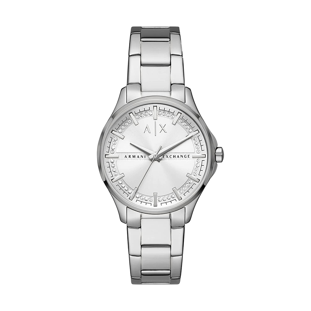 Armani exchange shop watch women's silver