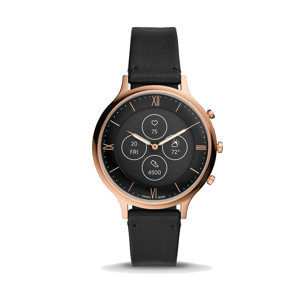 Ftw7010 Fossil Hybrid Smartwatch Hr Collider Black Silicone Fossil