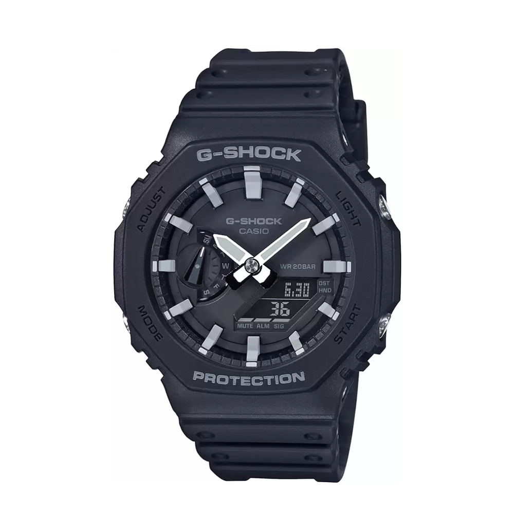 Casio Analog Digital Black Dial Men s Watch GA 2100 1ADR G986