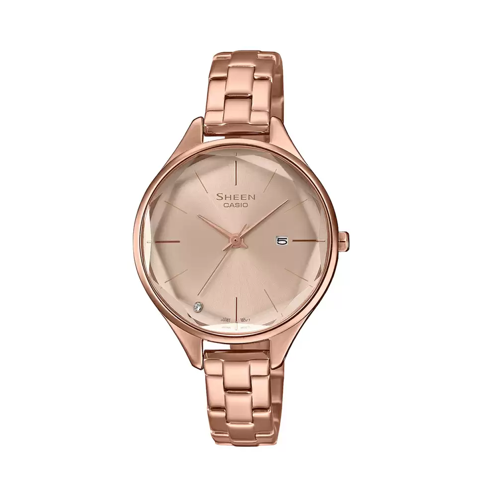 Casio Touch Watch Rose Gold Casio Womens 35-45 Mm Rose Gold Dial