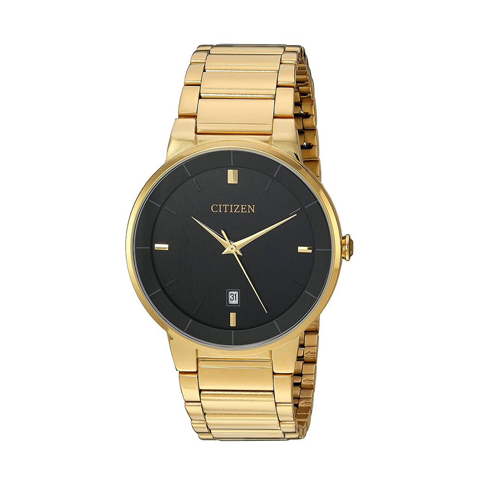 Analog black dial men's 2025 watch