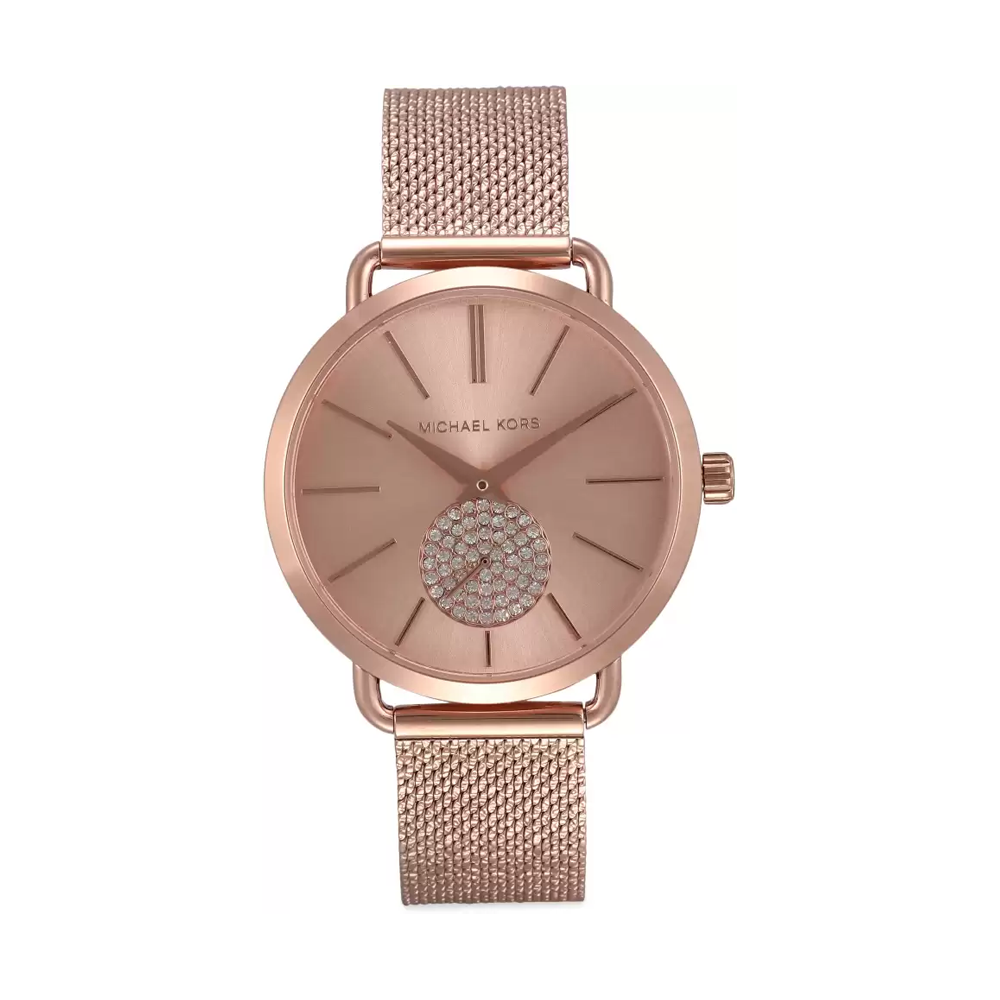 Michael Kors Portia Rose Gold Dial Analogue Womens Watch MK3845