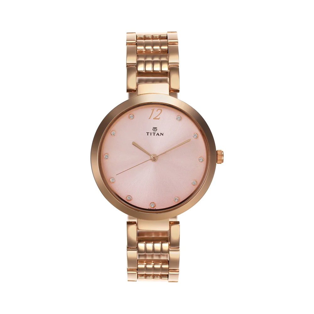 Titan pink deals dial watch