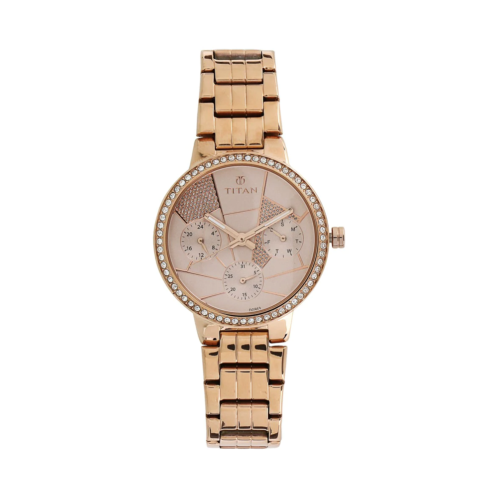 Titan rose gold watches for 2024 womens