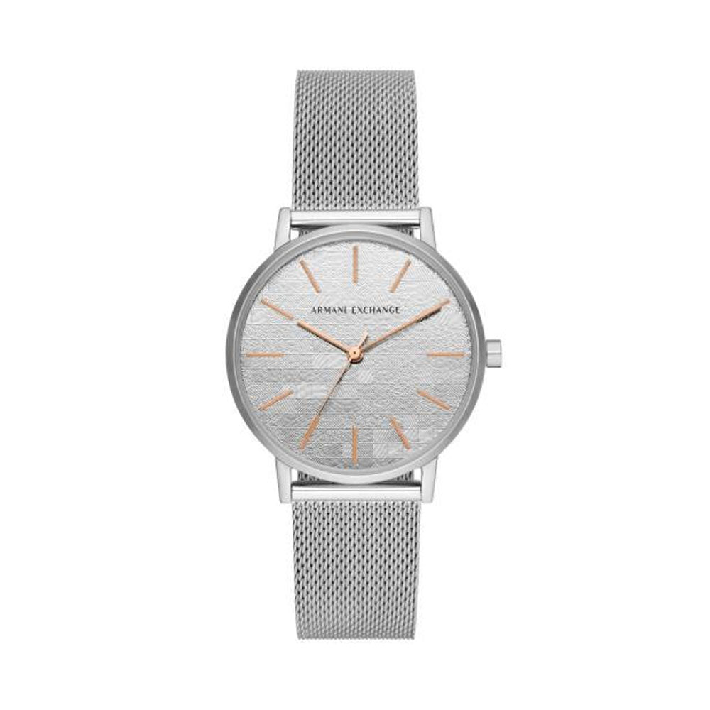 Armani exchange watch clearance women's silver