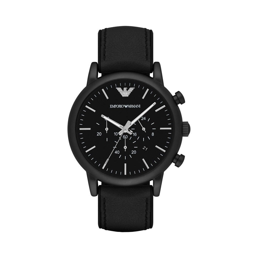 Armani watch shop black metal strap