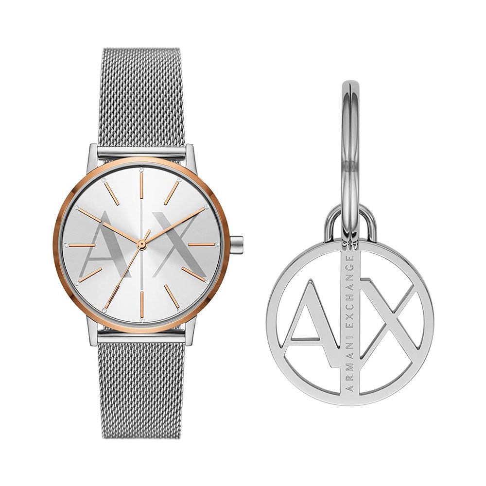 Armani exchange women's watch silver sale