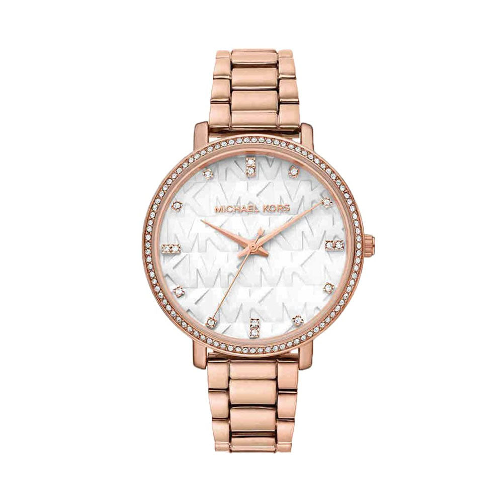 Michael kors sale white face watch