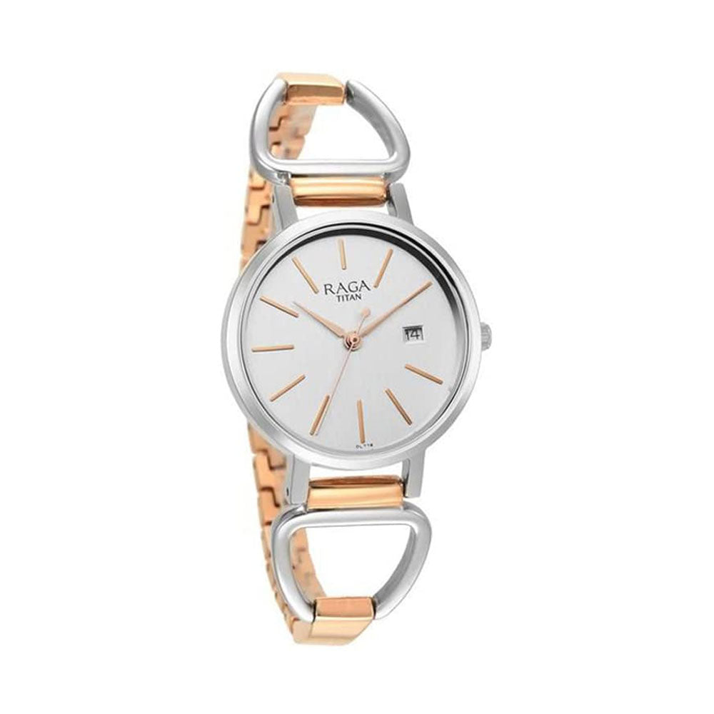 Titan raga analog hot sale watch rose gold