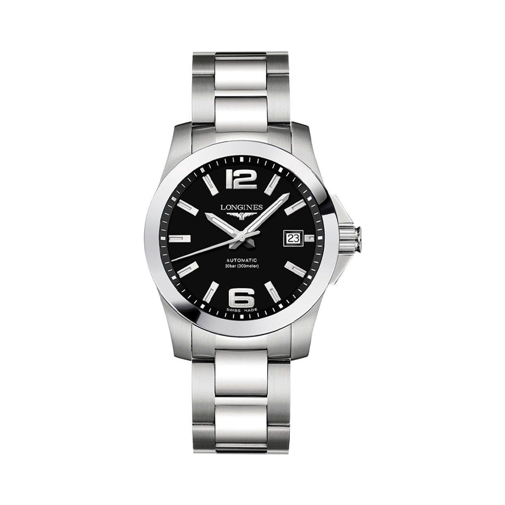 Longines 39mm Conquest Longines Conquest Quartz Date 300 M Black