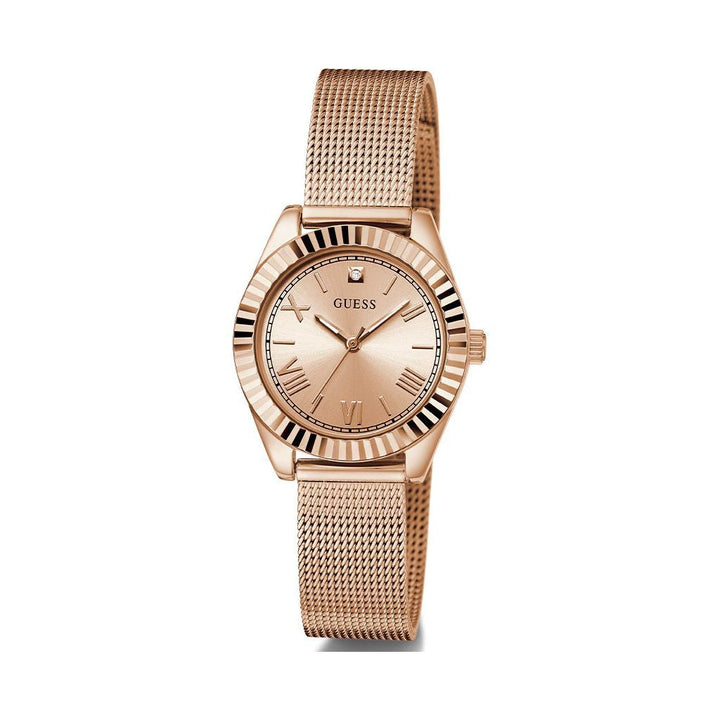 GUESS Ladies Rose Gold Tone Analog Watch GW0842L3