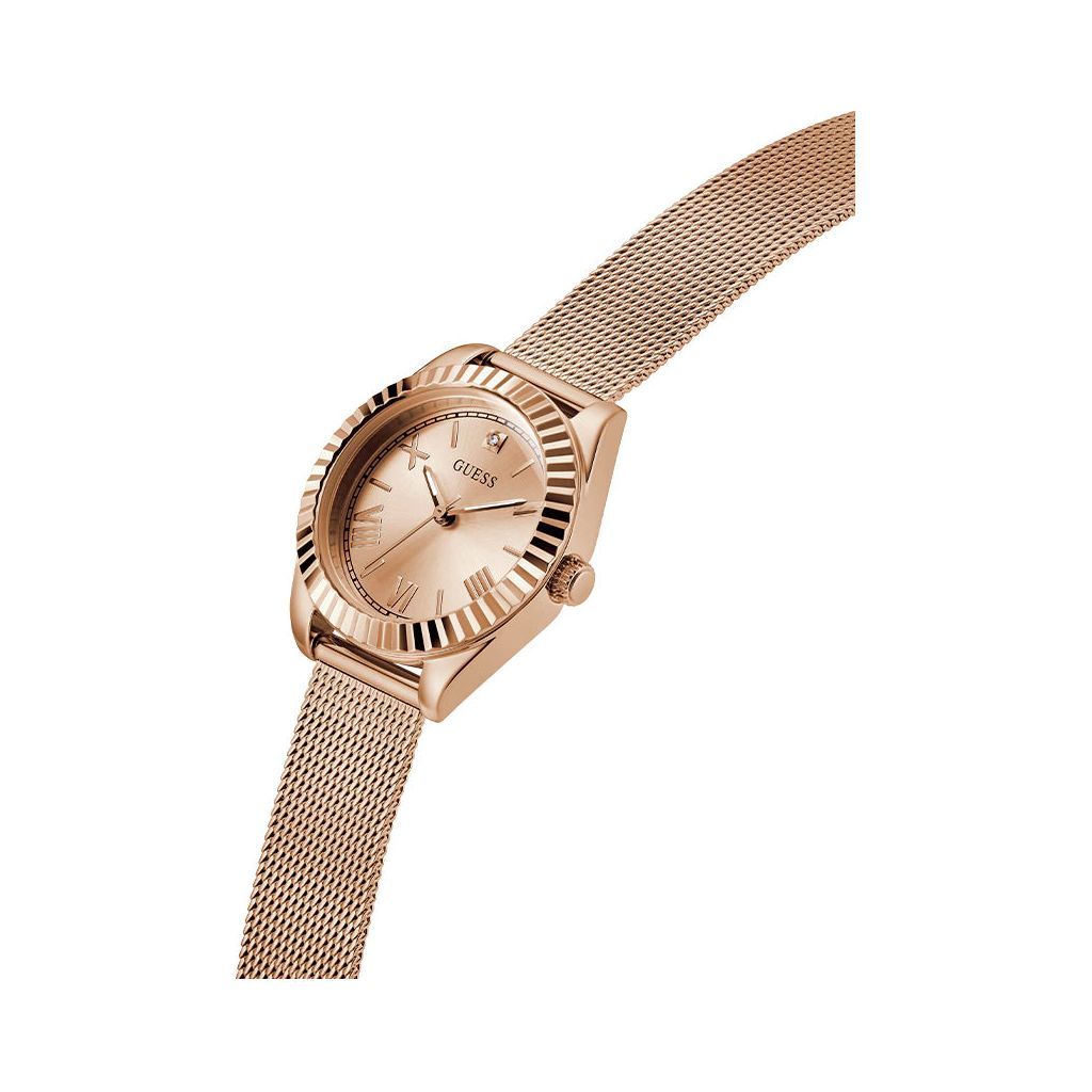 GUESS Ladies Rose Gold Tone Analog Watch GW0842L3