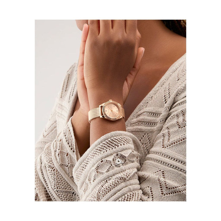 GUESS Ladies Rose Gold Tone Analog Watch GW0842L3