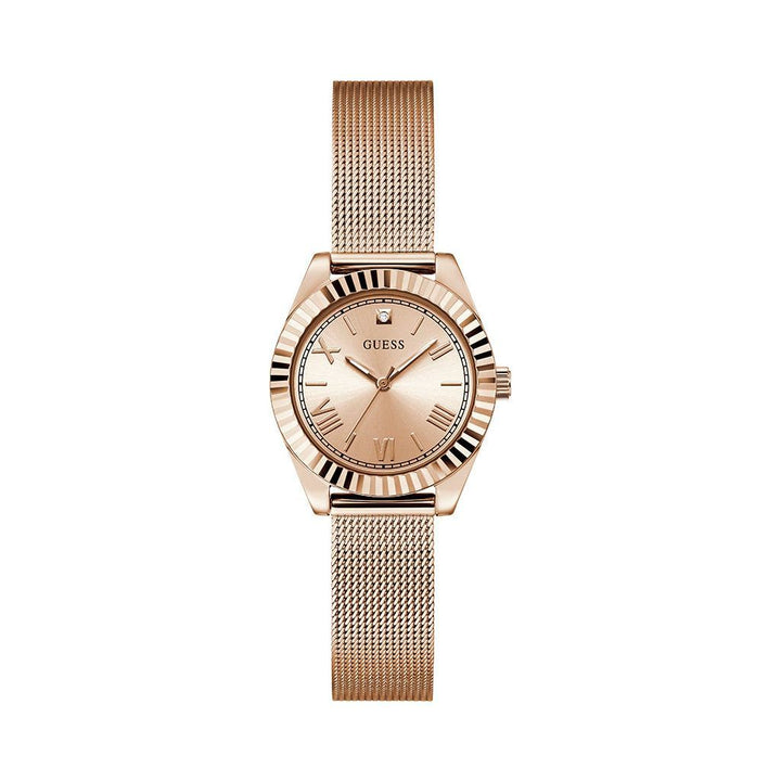 GUESS Ladies Rose Gold Tone Analog Watch GW0842L3