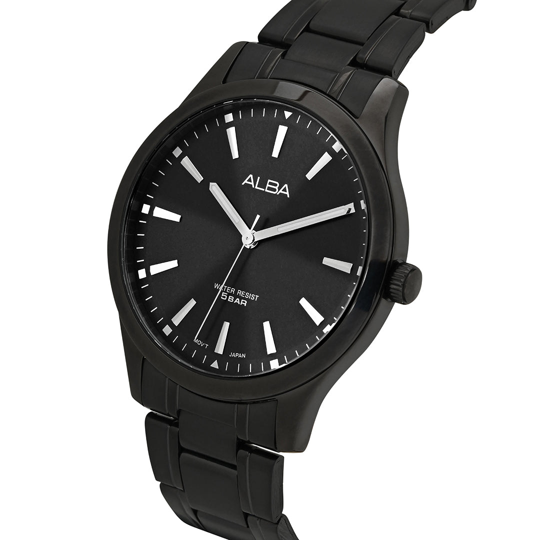 ARX005X1 Metallic Black Strap Watch