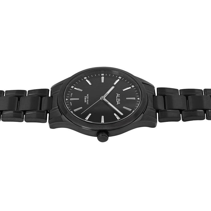 ARX005X1 Metallic Black Strap Watch