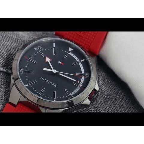 Tommy Hilfiger Quartz Analog Grey Dial Silicone Strap Watch for Men-NCTH1791527W