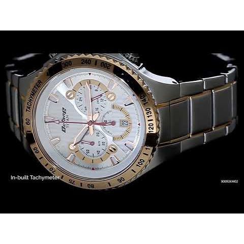 Titan Octane White Dial Chronograph Stainless Steel Strap Watch for Men-90092KM02