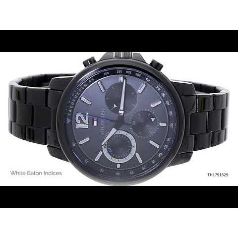 Tommy Hilfiger Quartz Multifunction Black Dial Metal Strap Watch for Men-NCTH1791529W