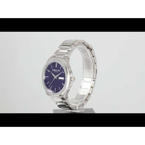 Kenneth Cole Quartz Analog Blue Dial Stainless Steel Strap Watch for Men-NTKCWGH2104803MN