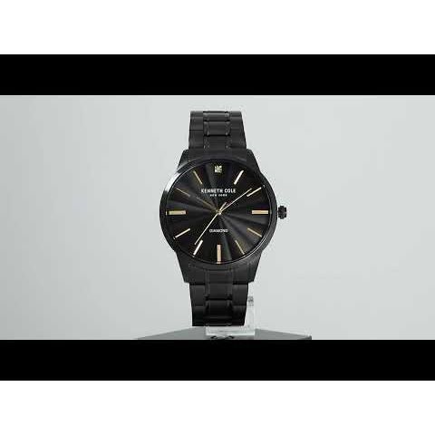 Kenneth Cole Black Dial Stainless Steel Strap Watch For Men-NTKCWGG2122902MN