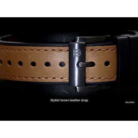 Titan Chronograph Black Dial Quartz Rubber Strap watch for Men-NS90112KP01