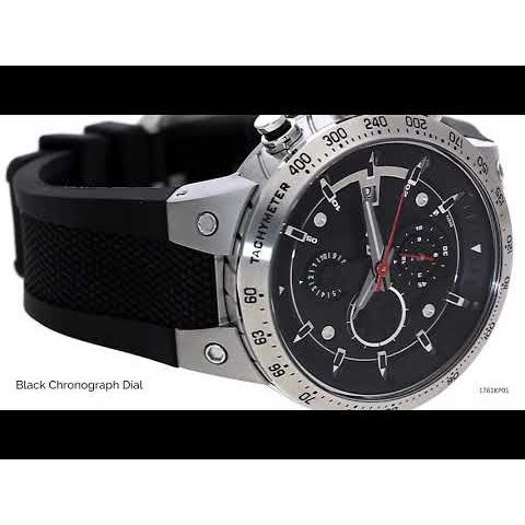 Titan Octane Black Dial Chronograph Strap watch for Men-NP1761KP01
