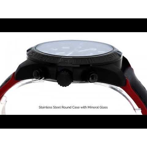 Titan Octane Hyper Lume Black Dial Chronograph Leather Strap Watch for Men-NN90112NP01