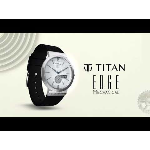 Titan Edge Mechanical Brown Dial Mechanical Leather Strap watch for Men-1811KL01