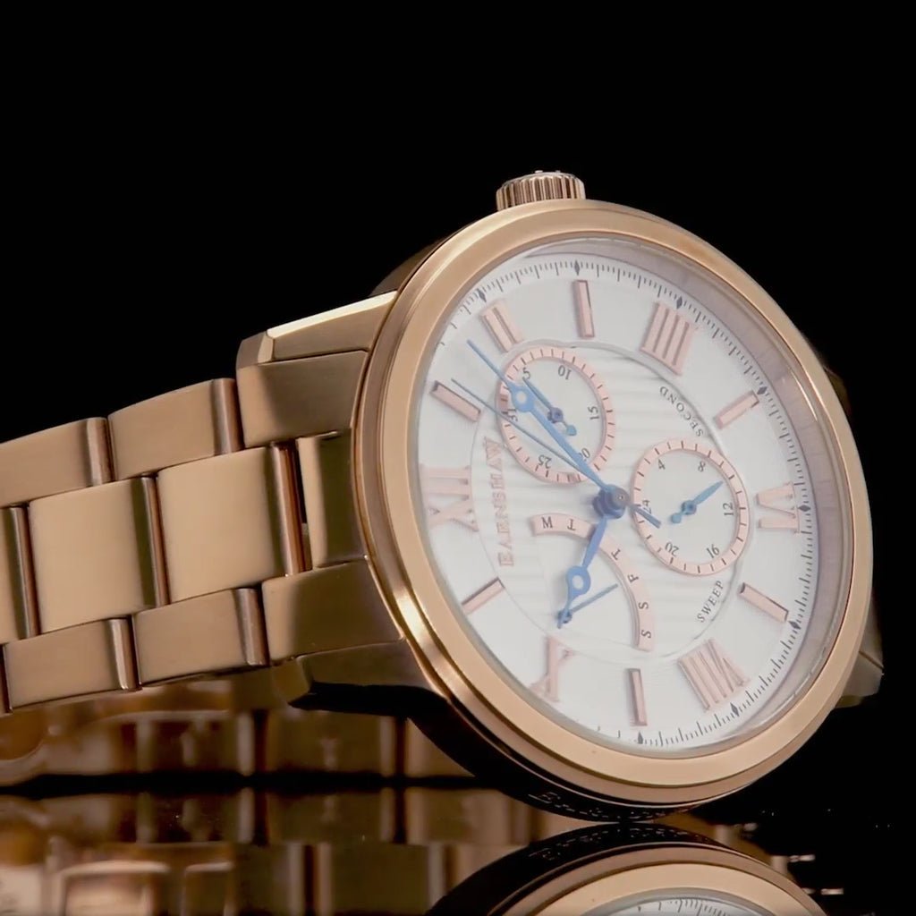 Earnshaw Cornwall Retrograde Watches Day Rose