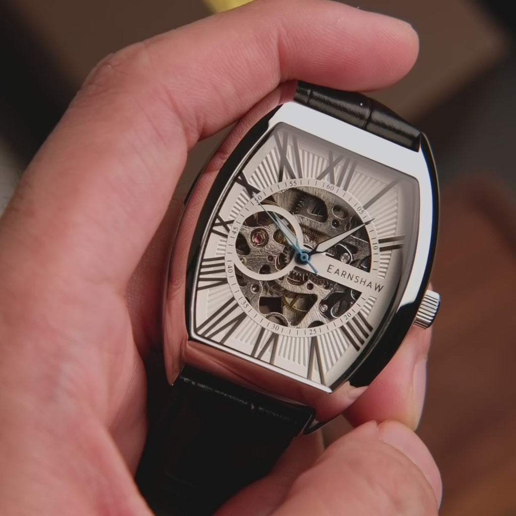 Earnshaw Beauchamp Skeleton Automatic Morning Coat White