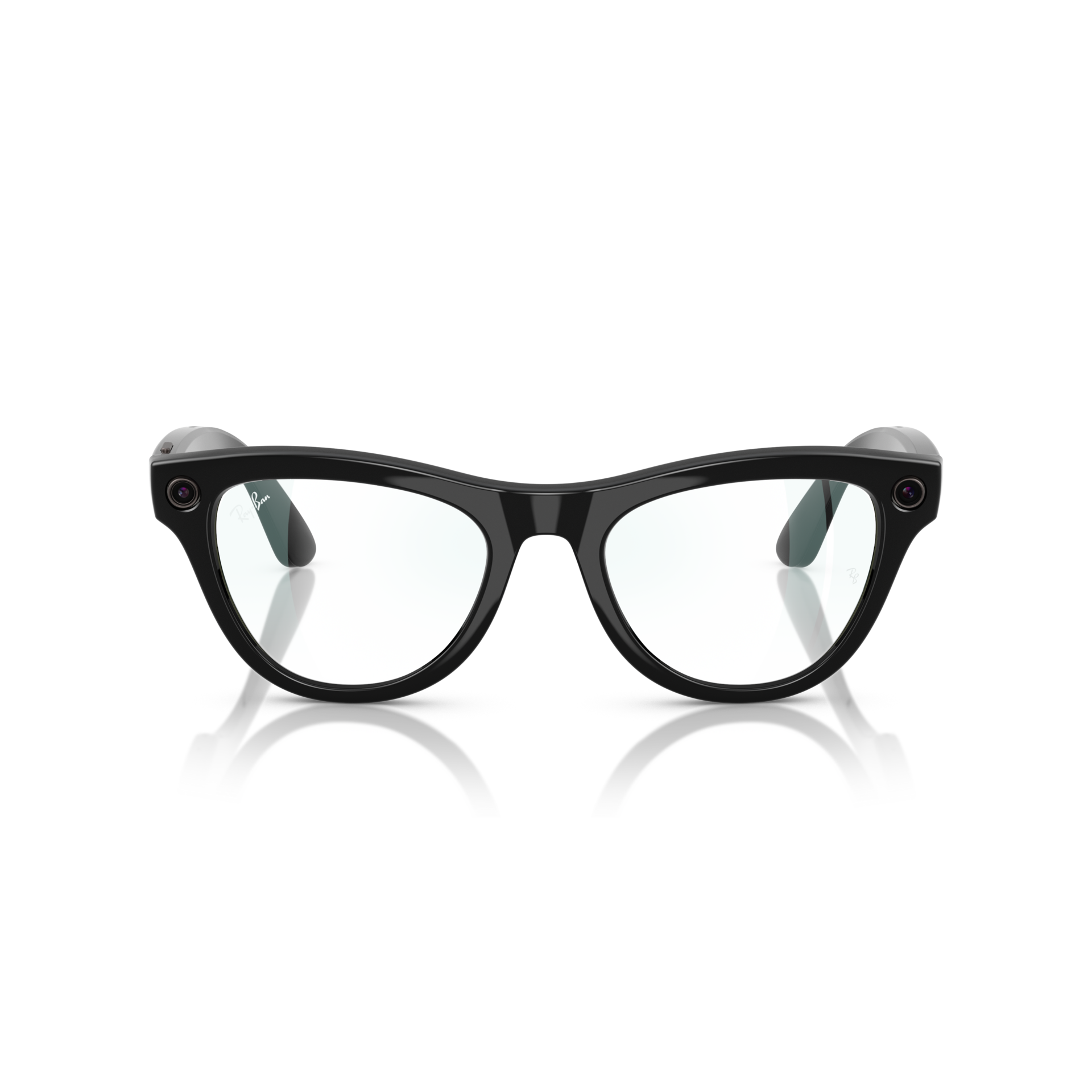 Ray-Ban Meta Skyler Shiny Black Cat Eye Smart Glasses with Blue Light Filter