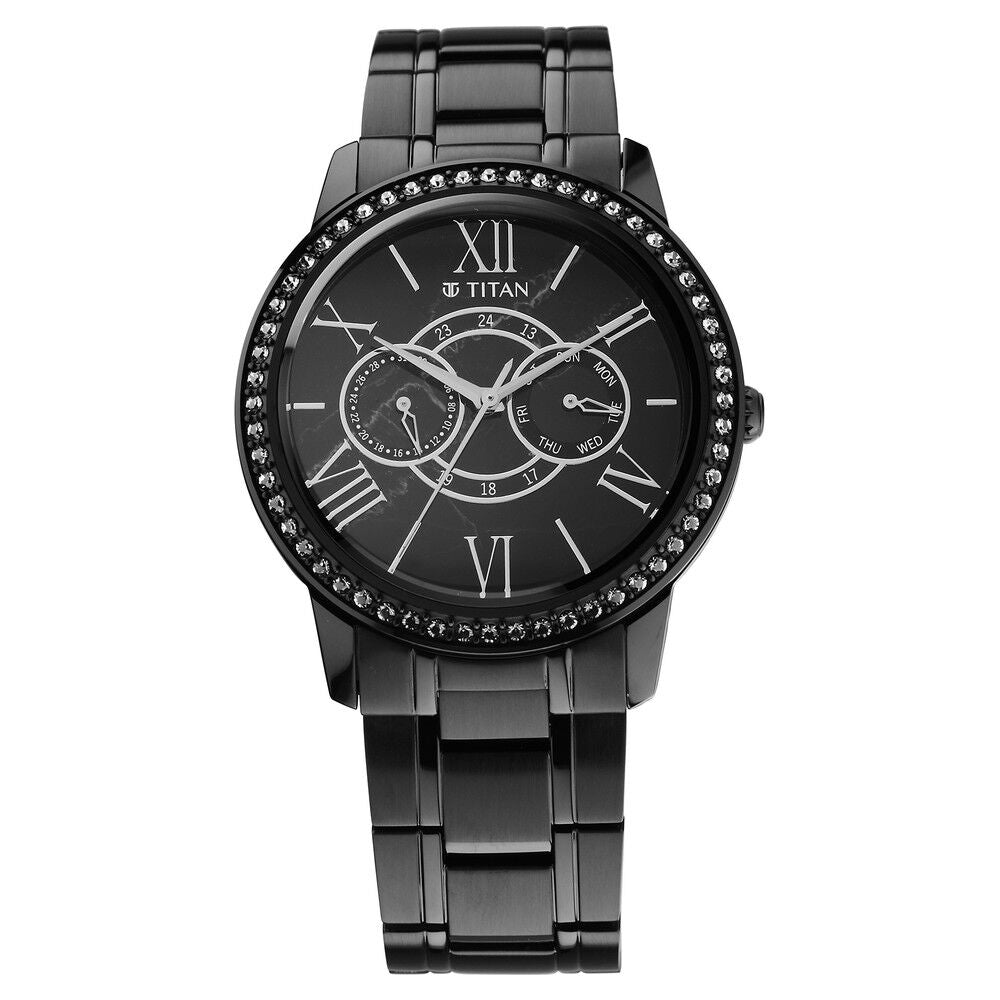 Titan Royale Quartz Multifunction Marble Dial Stainless Steel Strap Watch for Men - The Watch Factory ®