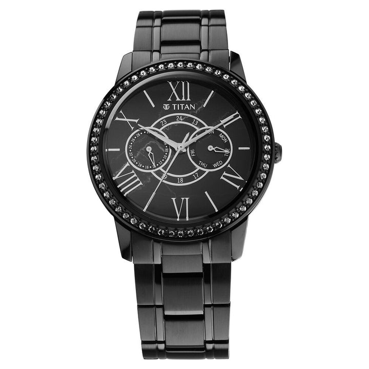 Titan Royale Quartz Multifunction Marble Dial Stainless Steel Strap Watch for Men - The Watch Factory ®