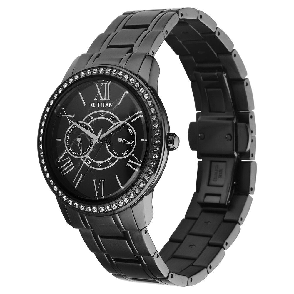 Titan Royale Quartz Multifunction Marble Dial Stainless Steel Strap Watch for Men - The Watch Factory ®