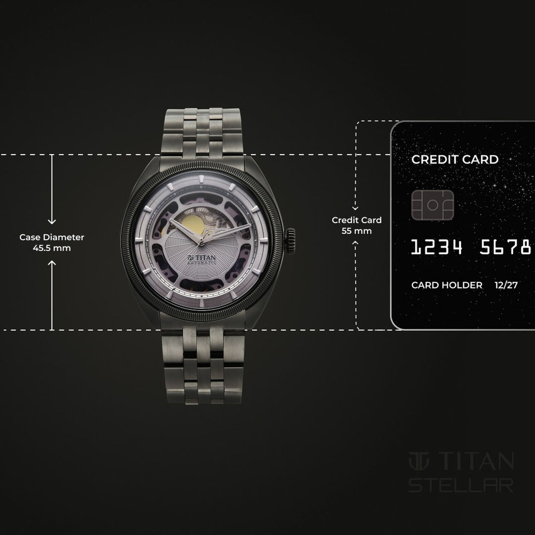Titan Stellar 10011QM02 Silver Dial Men&