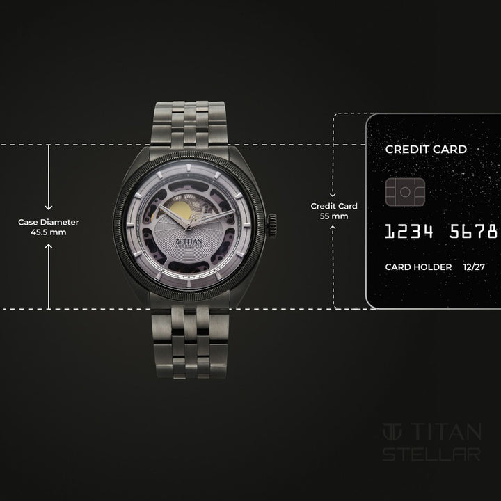 Titan Stellar 10011QM02 Silver Dial Men&