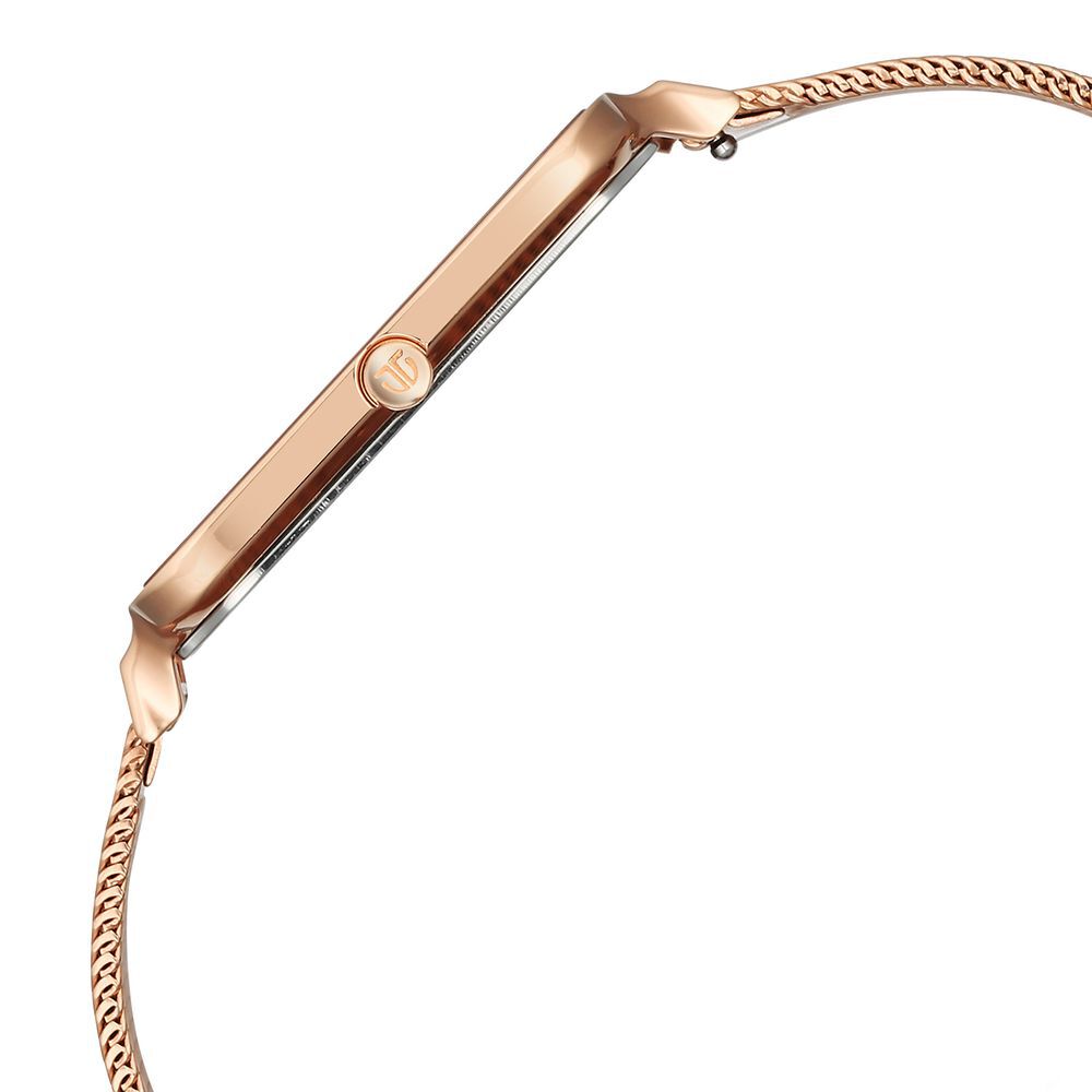 Titan Edge Quad Slim Stainless Steel Rose Gold Dial Analog Watch for Men 10017WM01