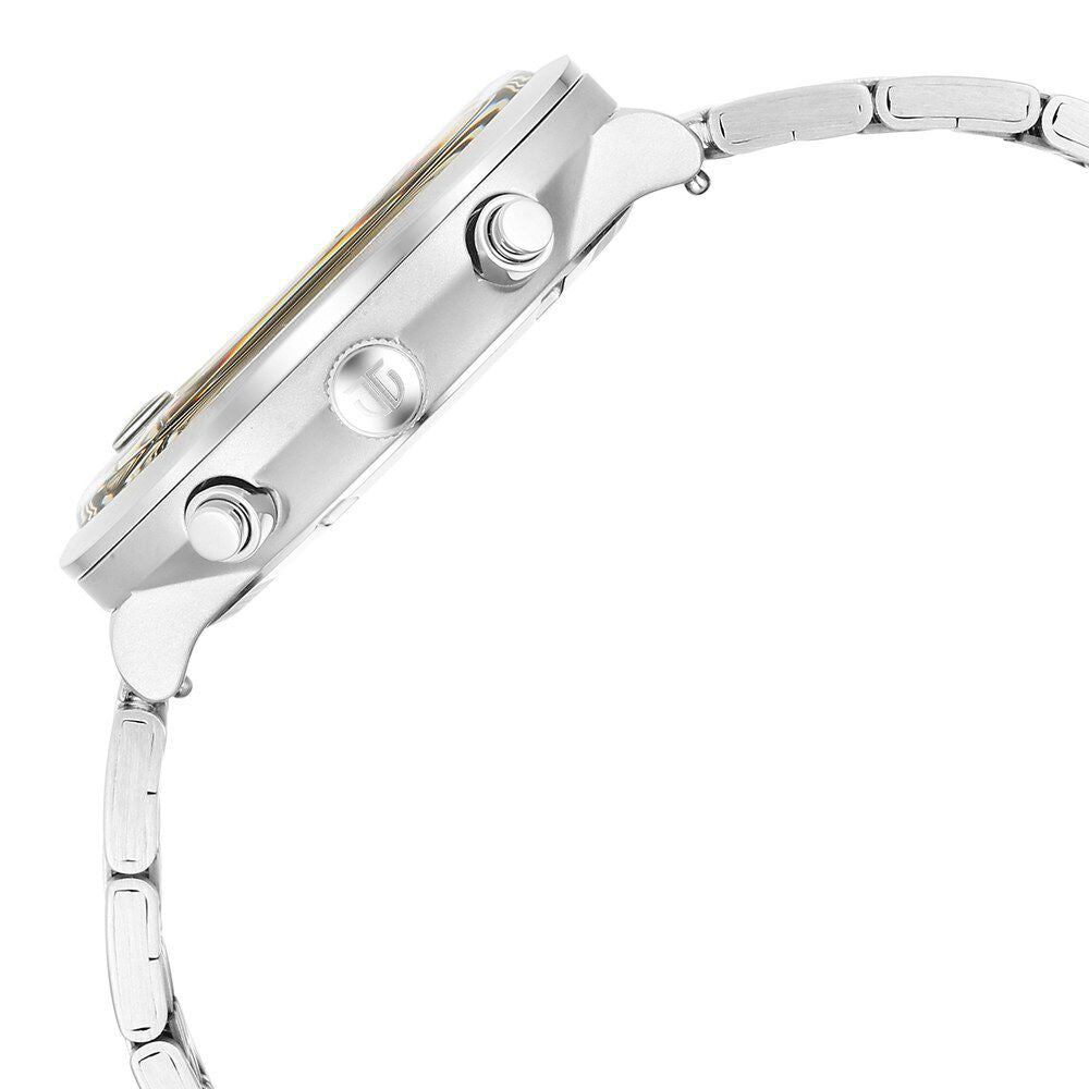 Titan Timeless Treasures Quartz Analog Dual Time Black Dial With Silver Color Stainless Steel Strap Watch For Men - The Watch Factory ®