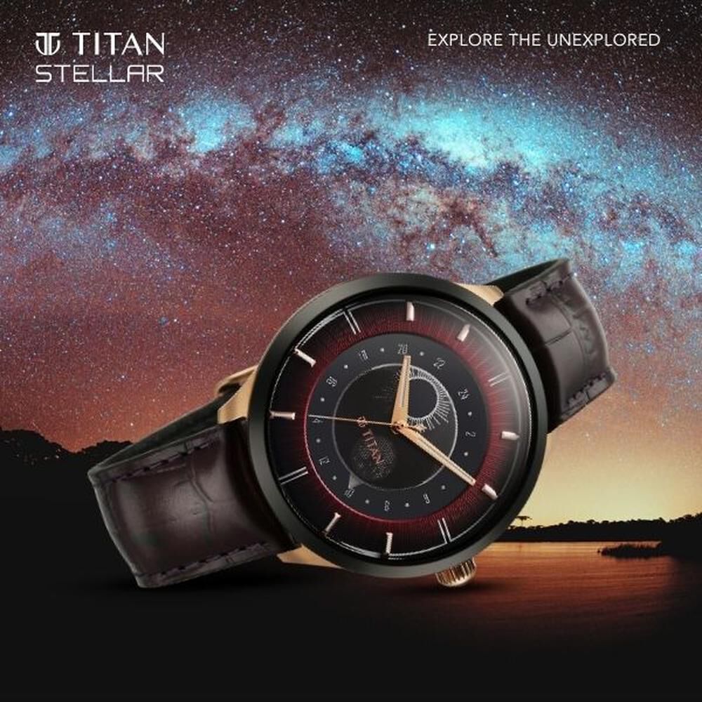Titan Caleum Sun Moon Phase in Scarlet Red - Stellar Edition 10028KL01